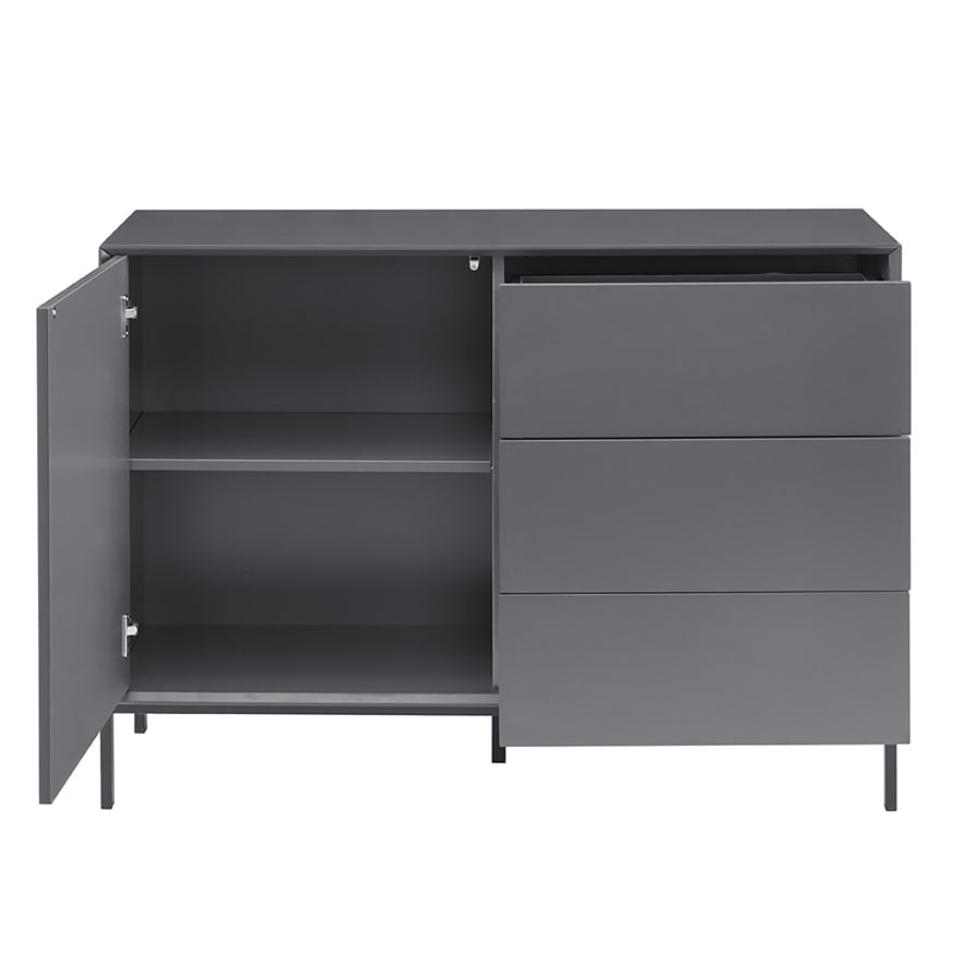 Nova Small Sideboard with Drawers - Charcoal
