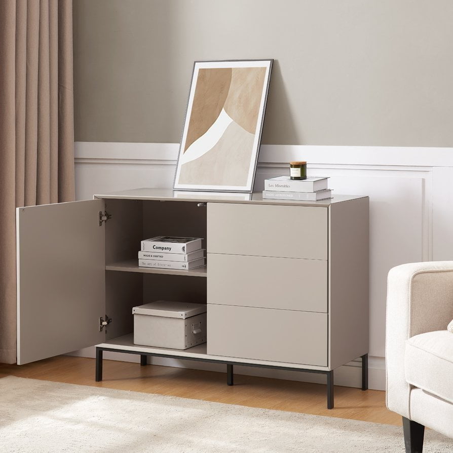 Nova Small Sideboard with Drawers - Taupe