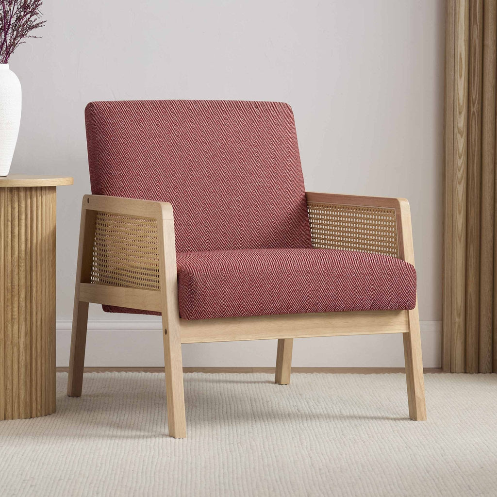 Orla Accent Chair - Berry Chevron