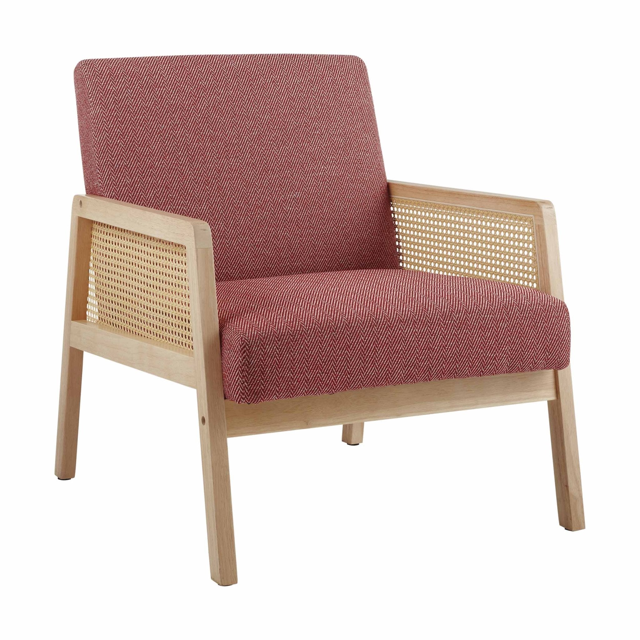 Orla Accent Chair - Berry Chevron
