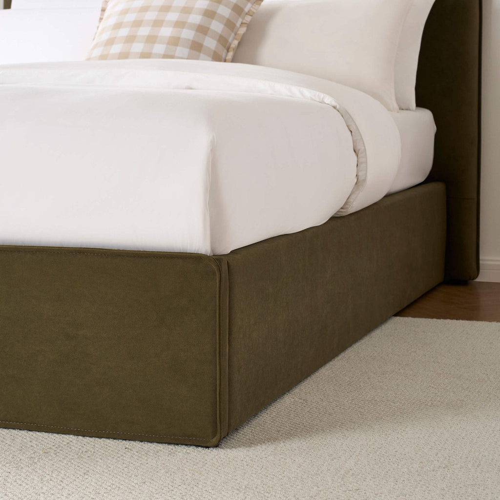 Oslo Ottoman Storage Bed - Olive