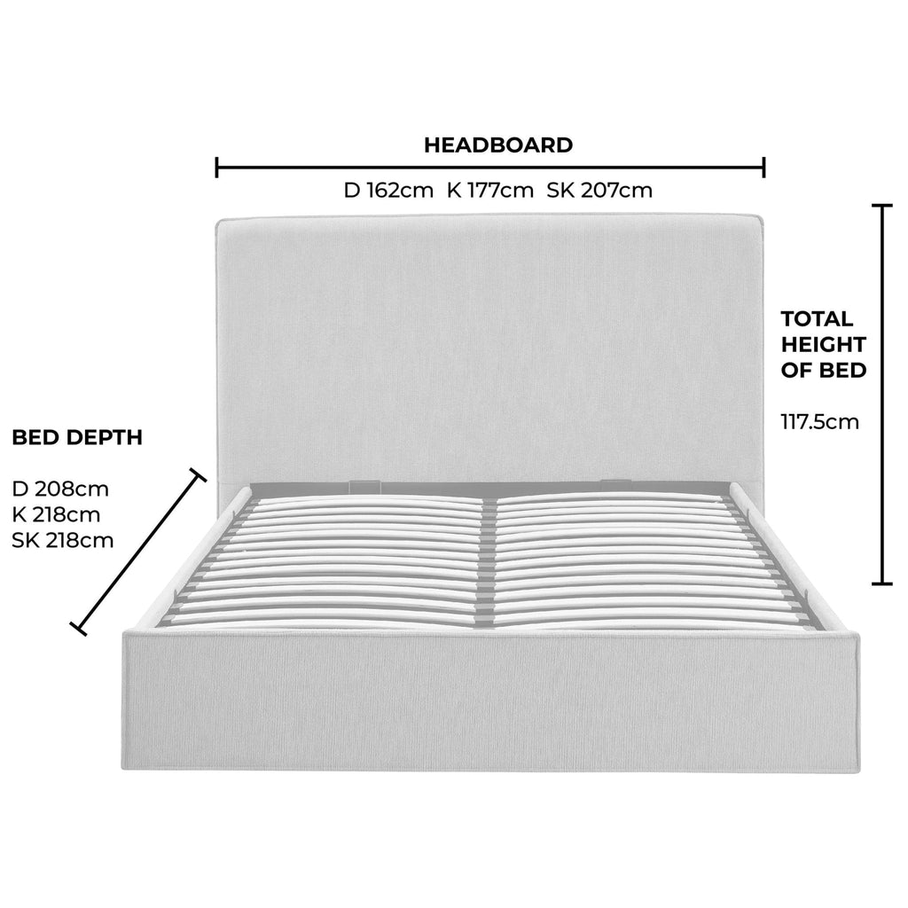 Oslo Ottoman Storage Bed - Olive