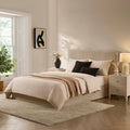 Oslo Ottoman Storage Bed - Textured Oatmeal