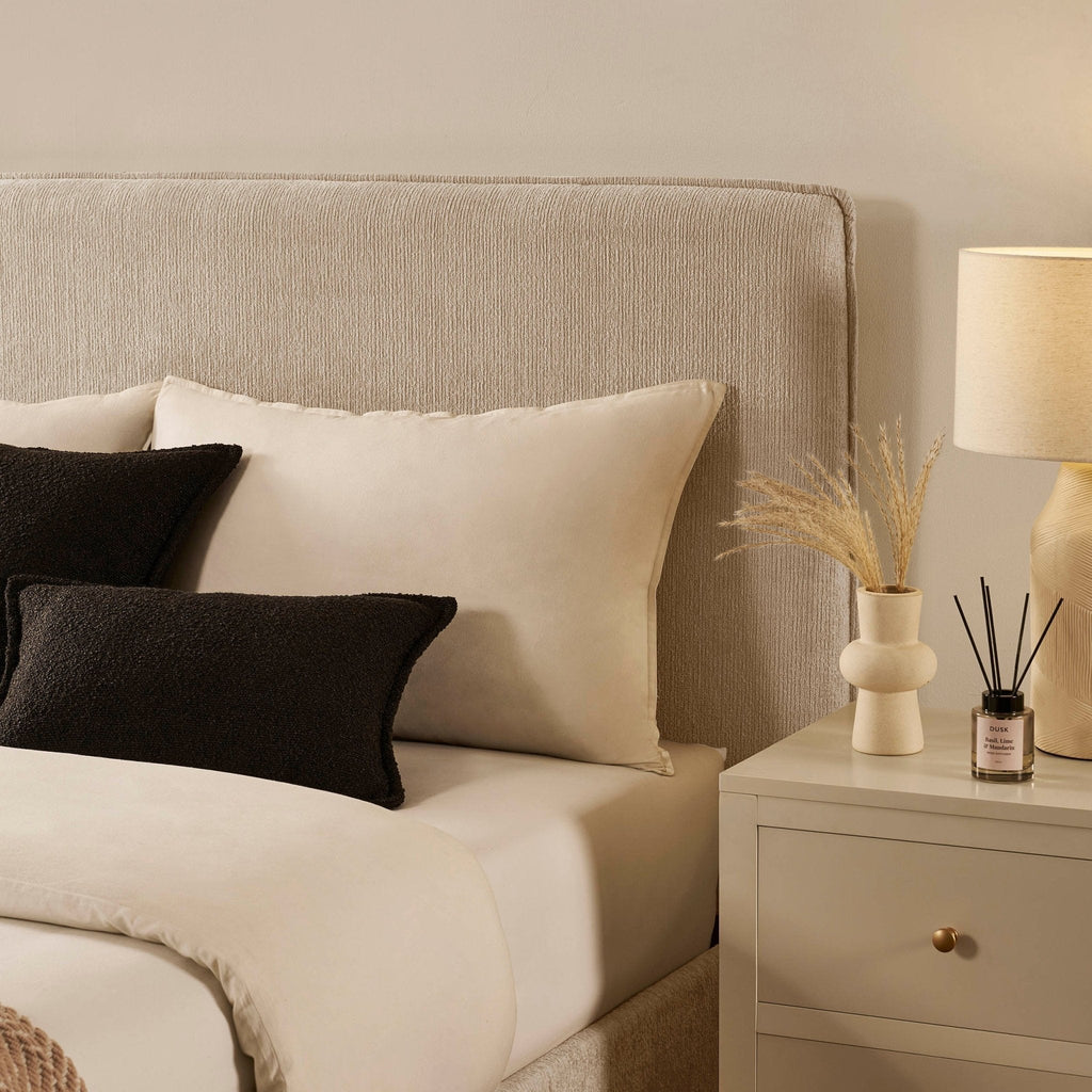 Oslo Ottoman Storage Bed - Textured Oatmeal