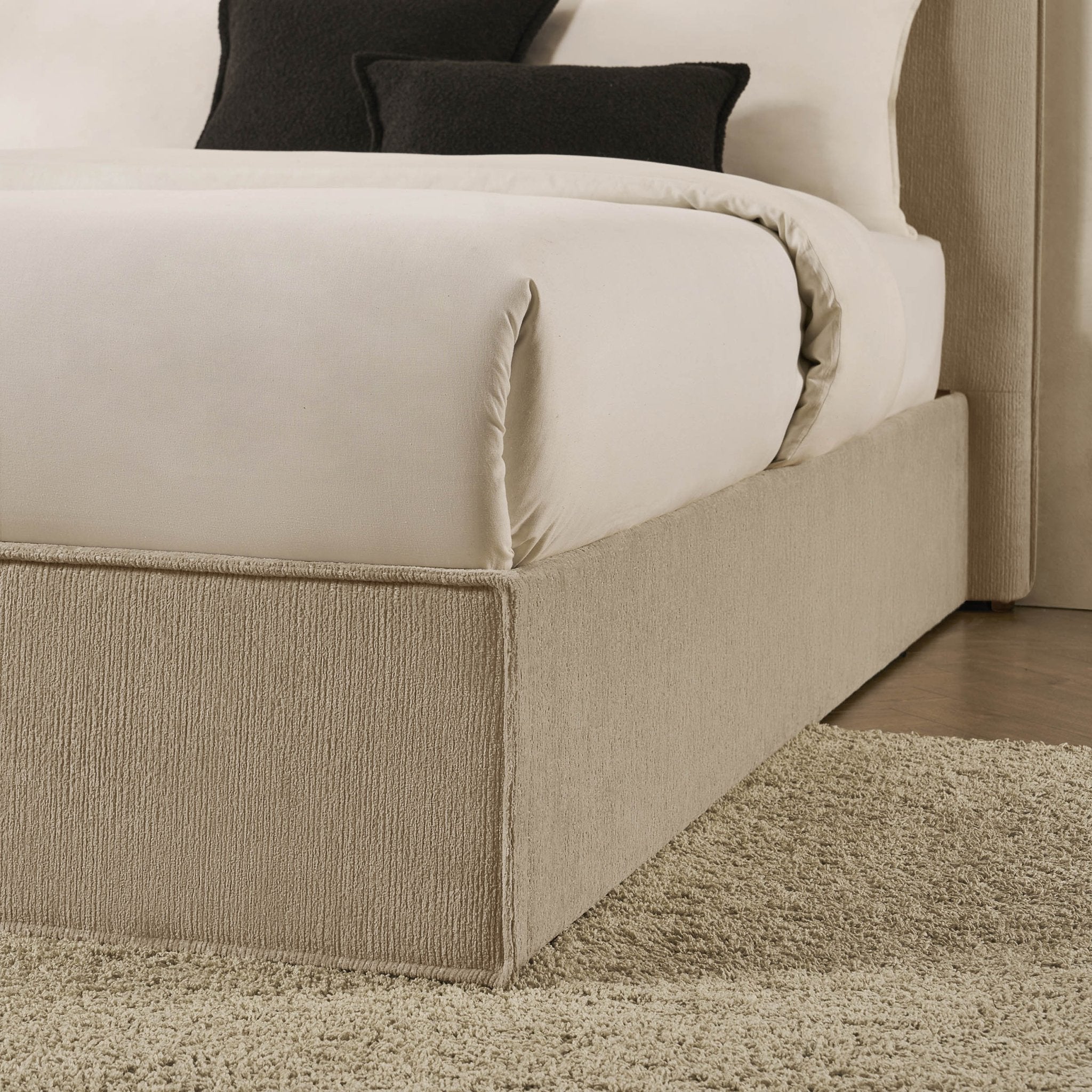 Oslo Ottoman Storage Bed - Textured Oatmeal