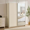 Penelope 150cm 2 Door Sliding Wardrobe - Cream