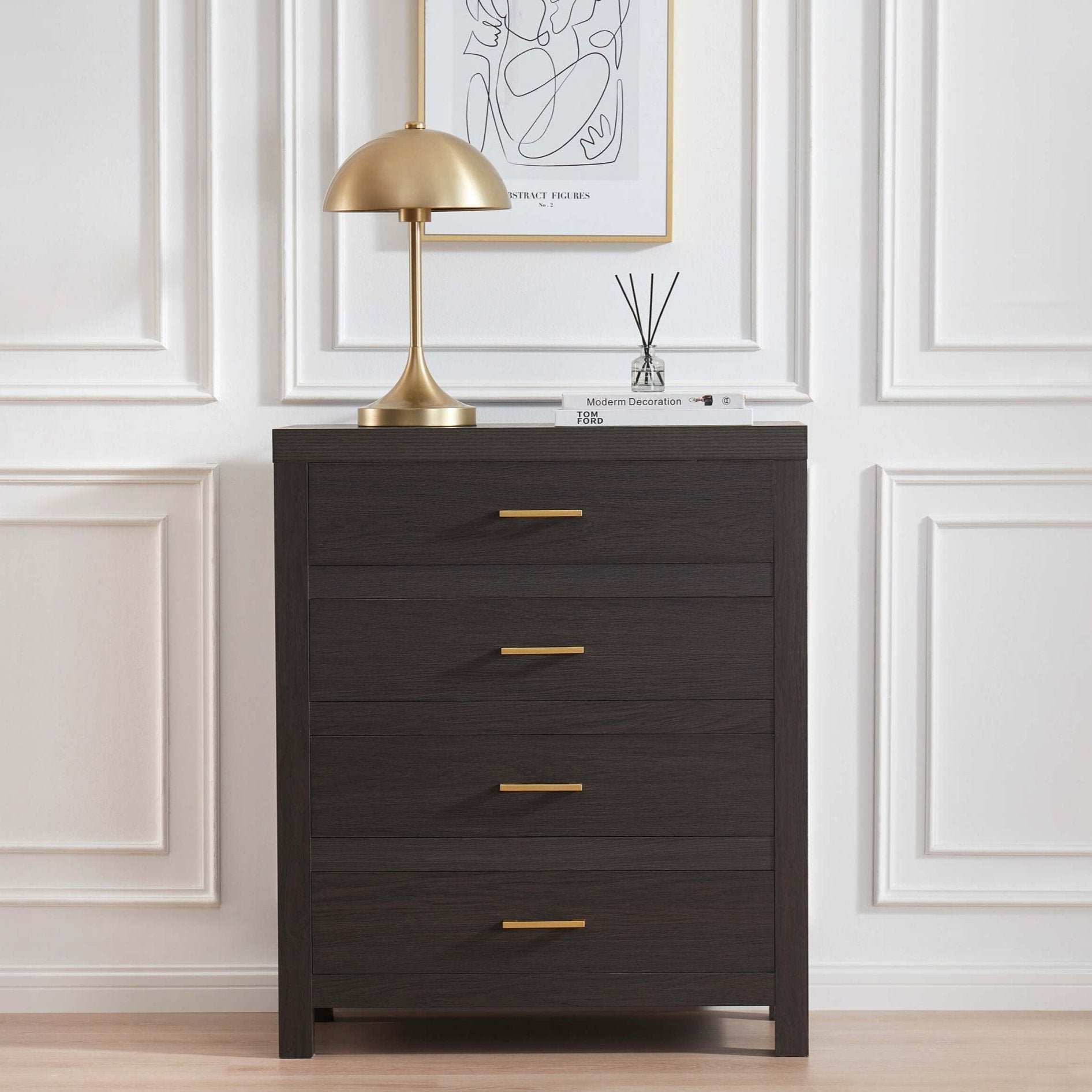 Piper 4 Drawer Chest - Dark Wood
