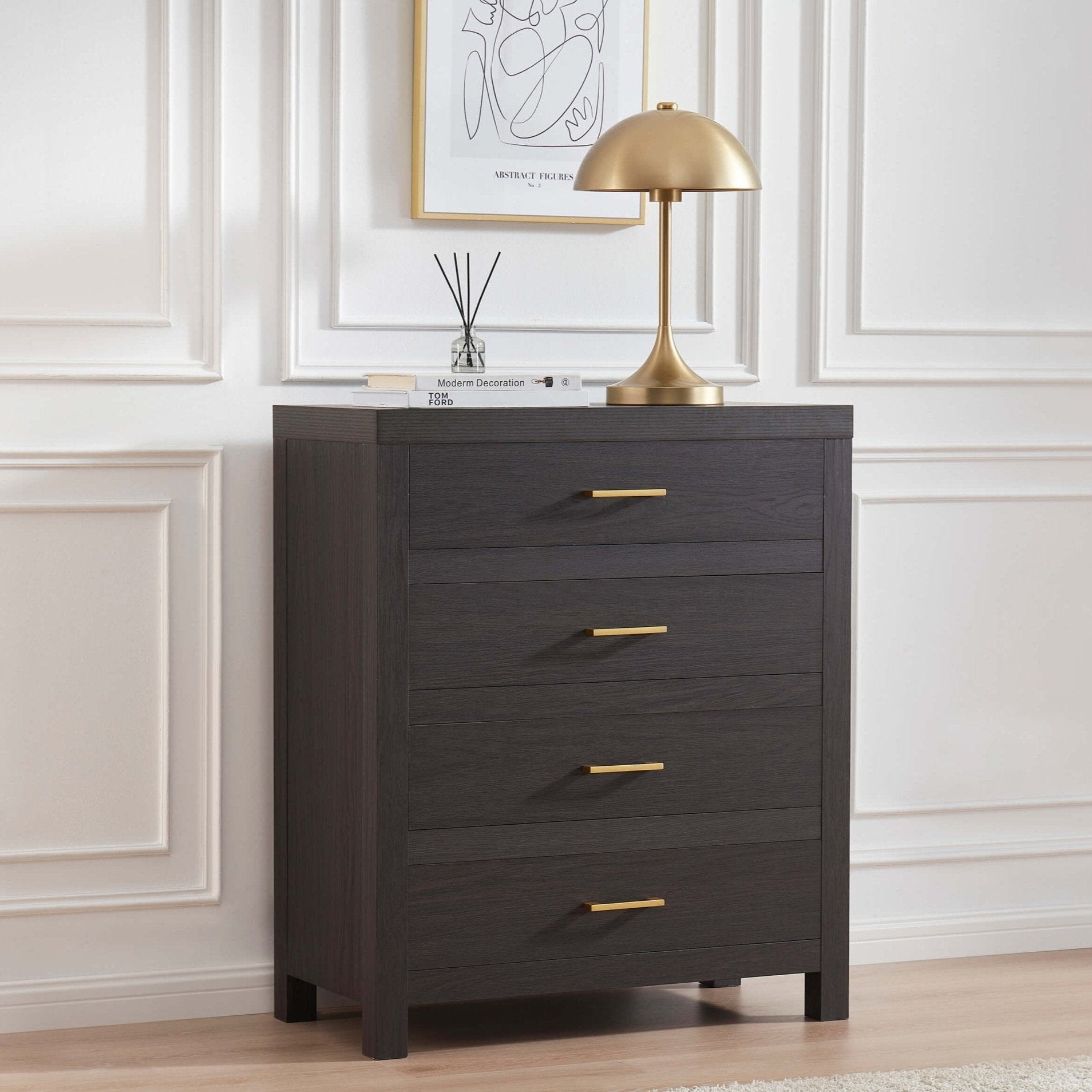 Piper 4 Drawer Chest - Dark Wood