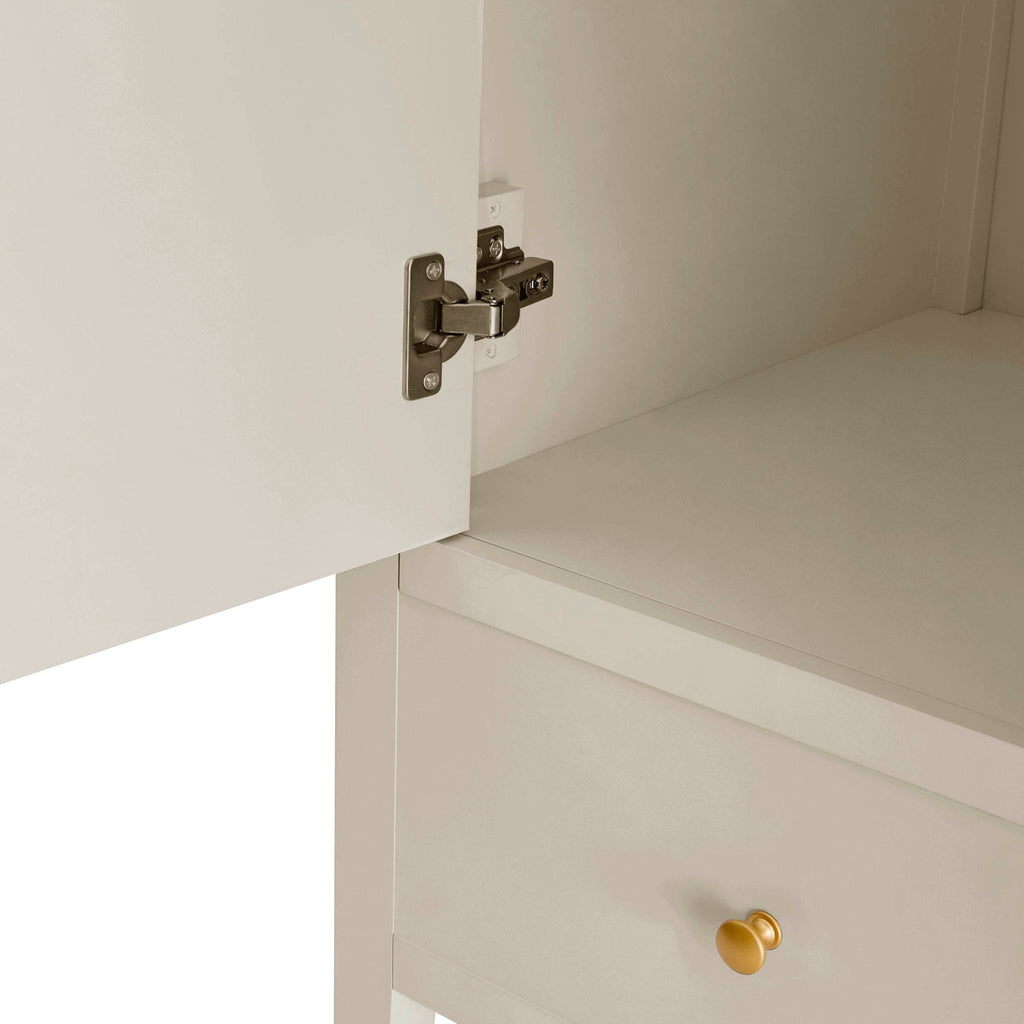 Poppy 2 Door Wardrobe with Drawer - Cream