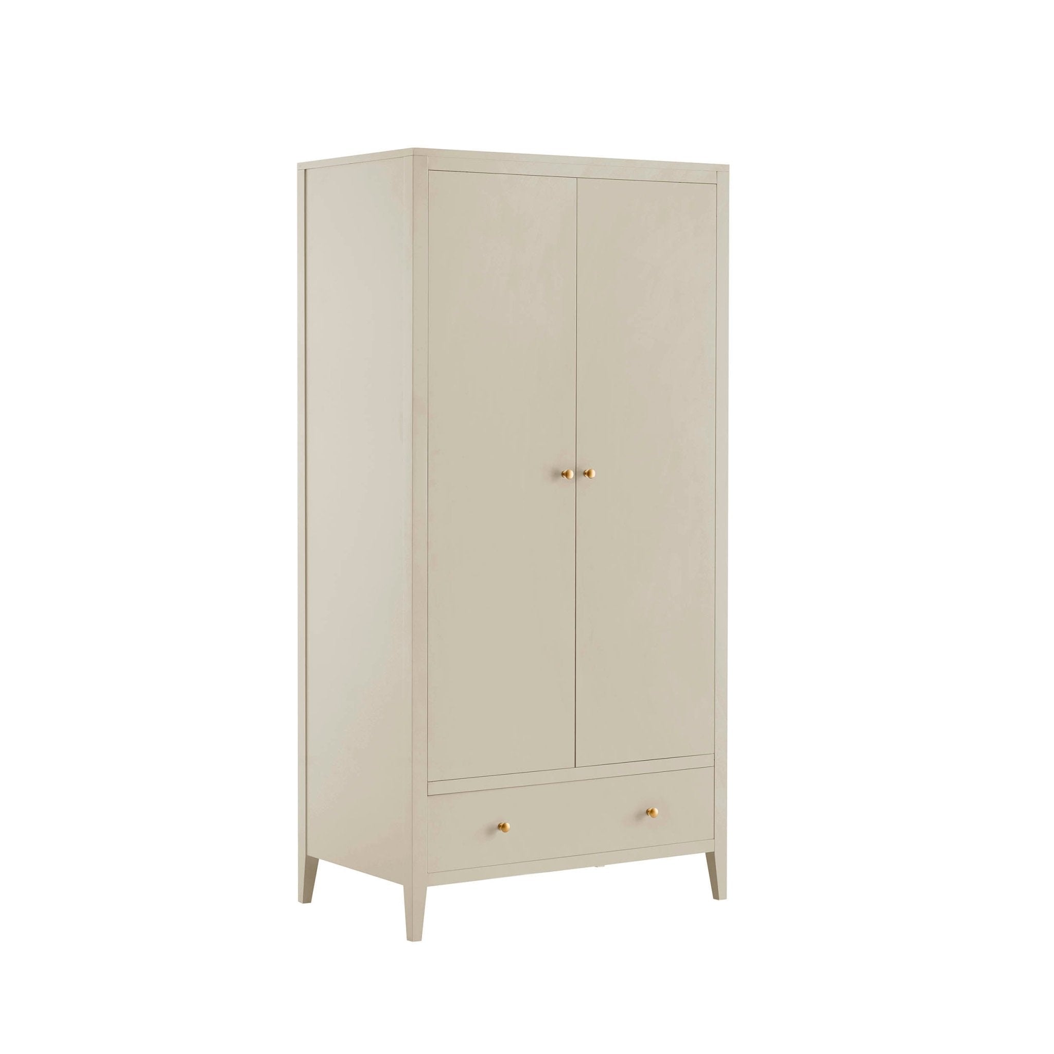Poppy 2 Door Wardrobe with Drawer - Cream