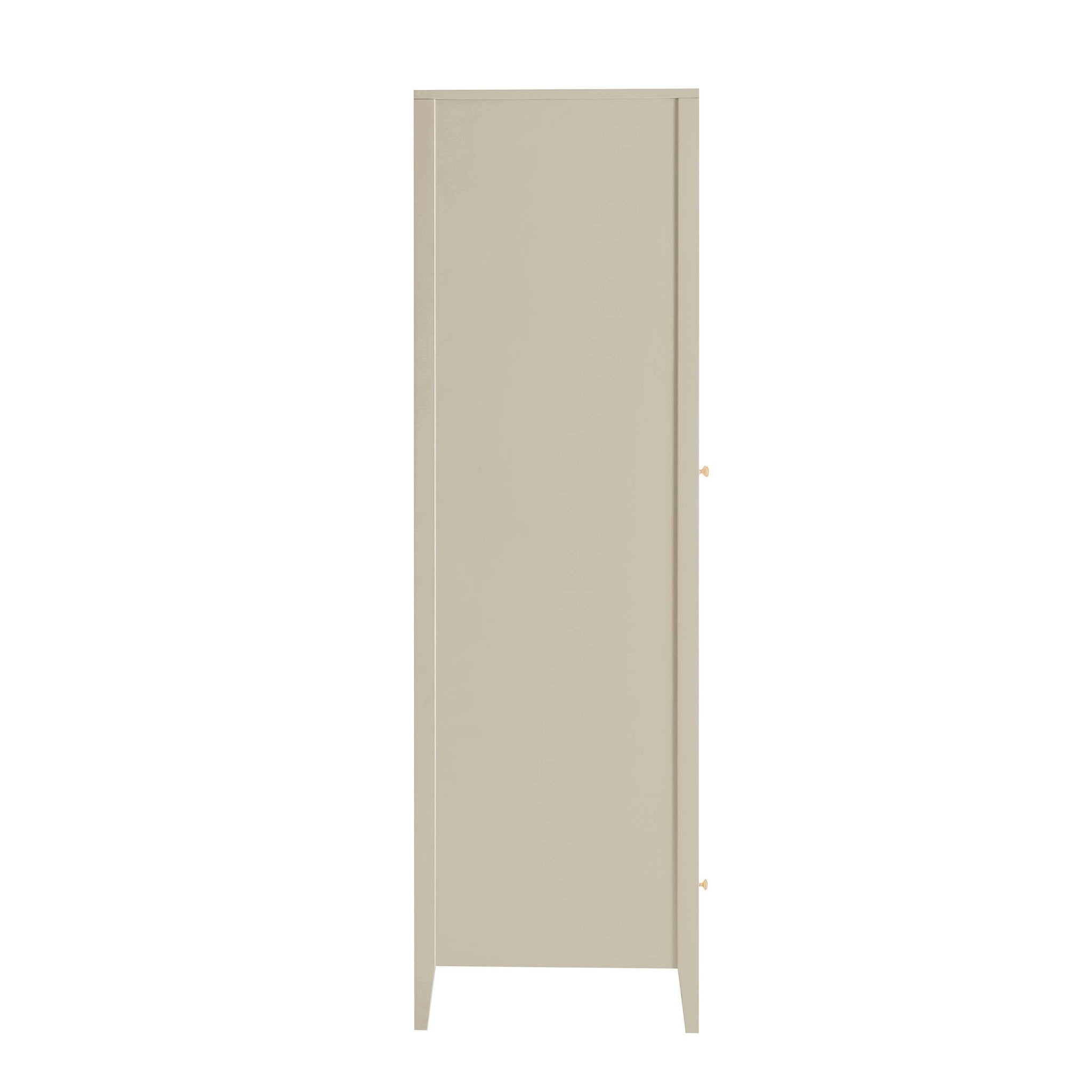 Poppy 2 Door Wardrobe with Drawer - Cream
