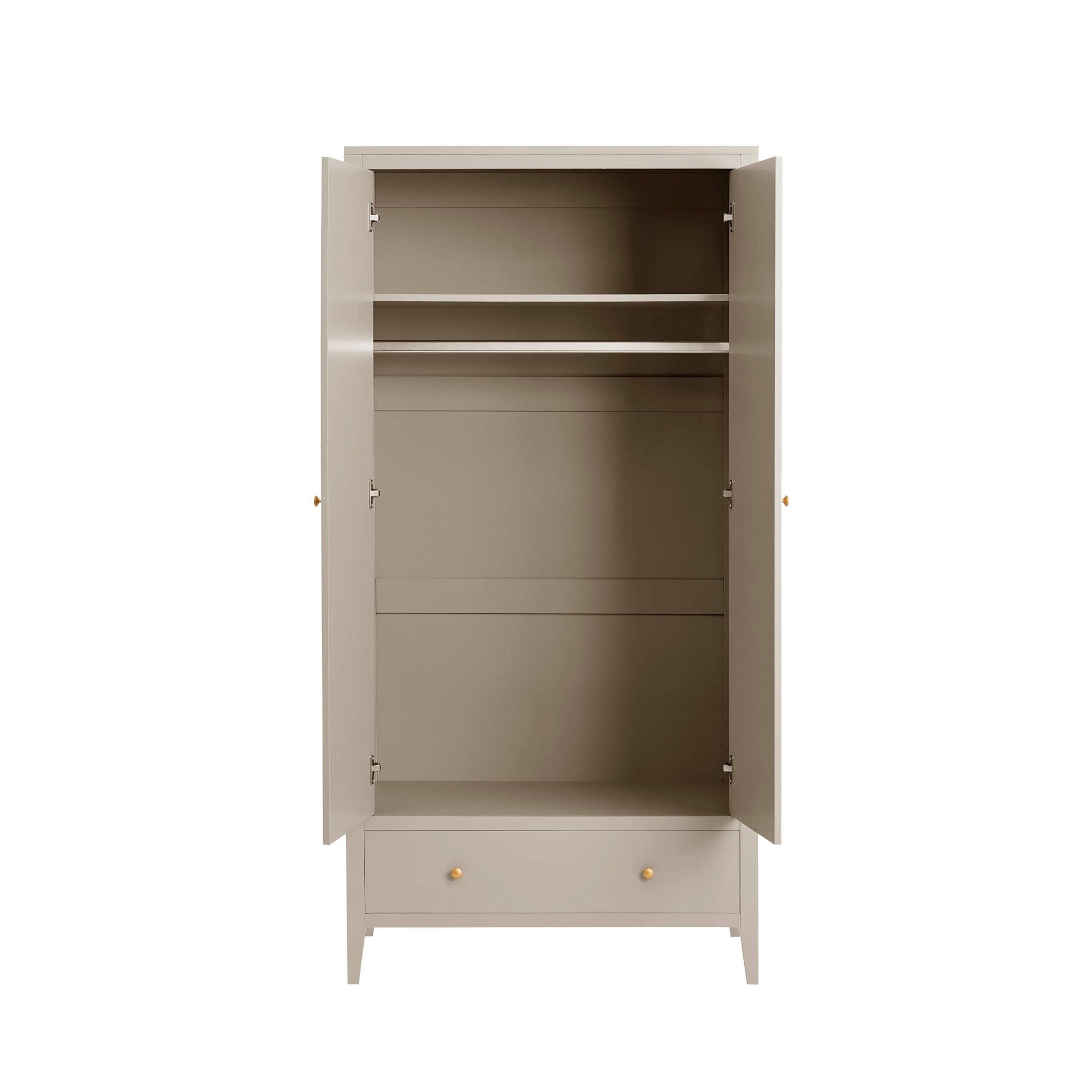 Poppy 2 Door Wardrobe with Drawer - Taupe