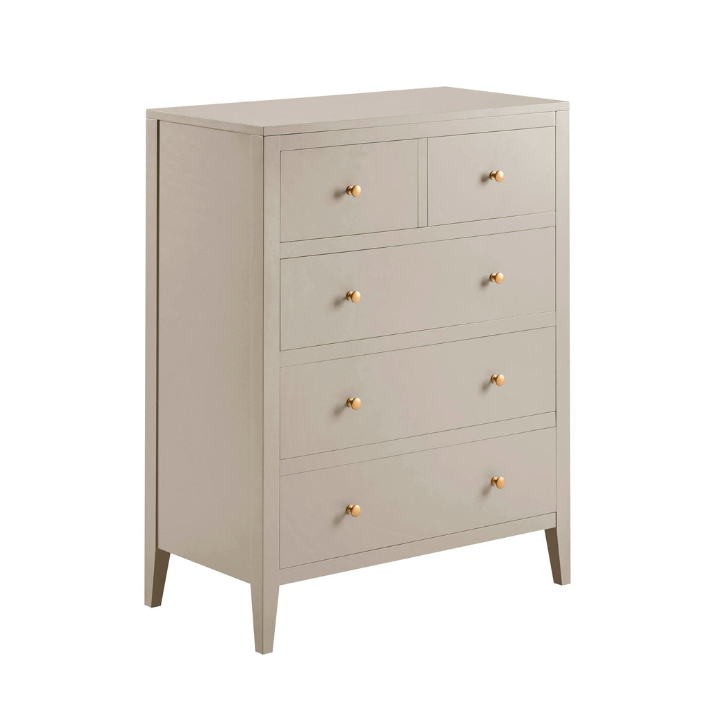 Poppy 5 Drawer Chest - Taupe