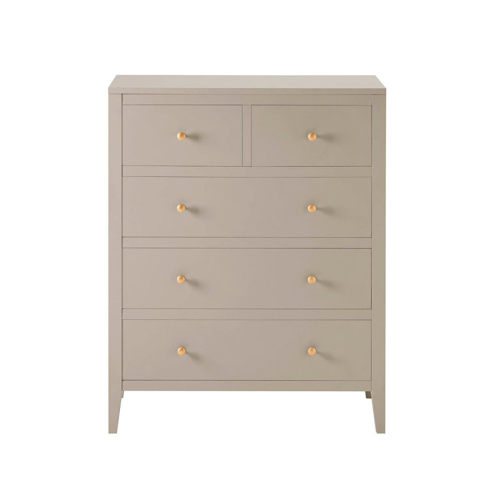 Poppy 5 Drawer Chest - Taupe