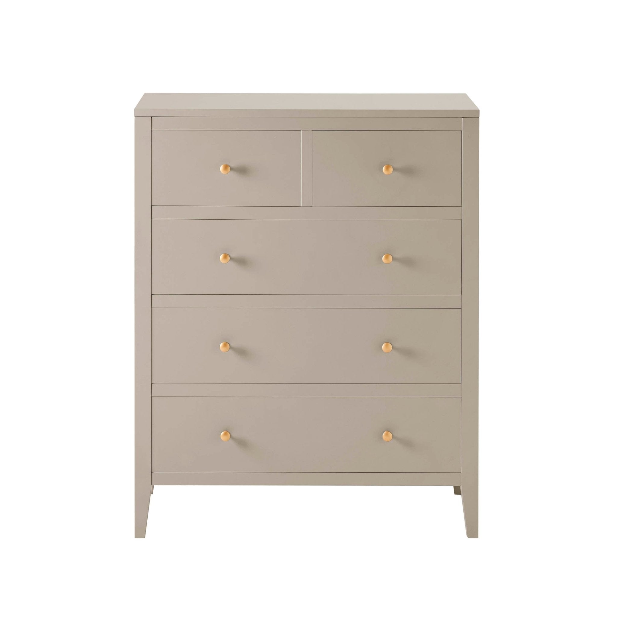 Poppy 5 Drawer Chest - Taupe