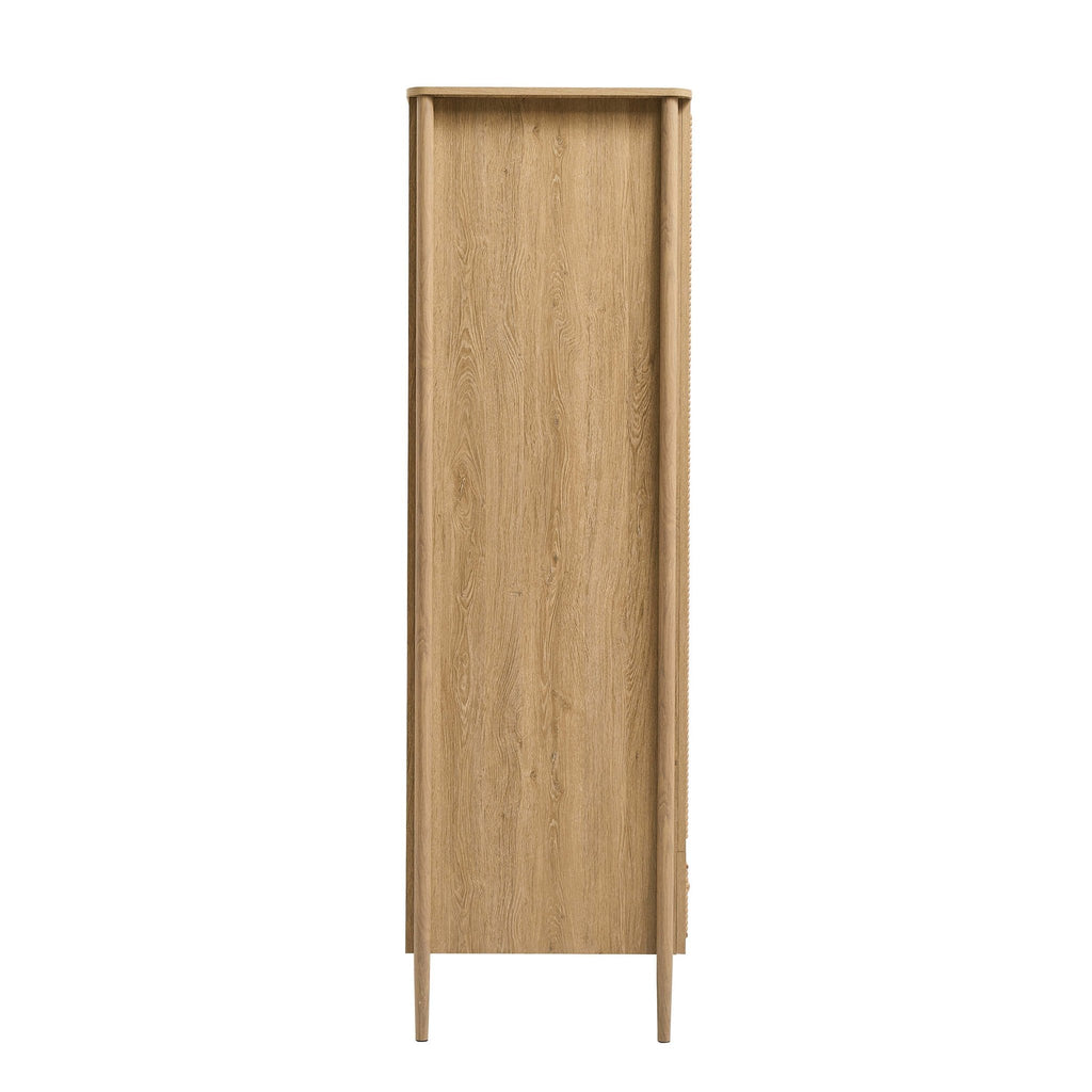 Posy Bobbin 2 Door Wardrobe with Drawer - Light Wood