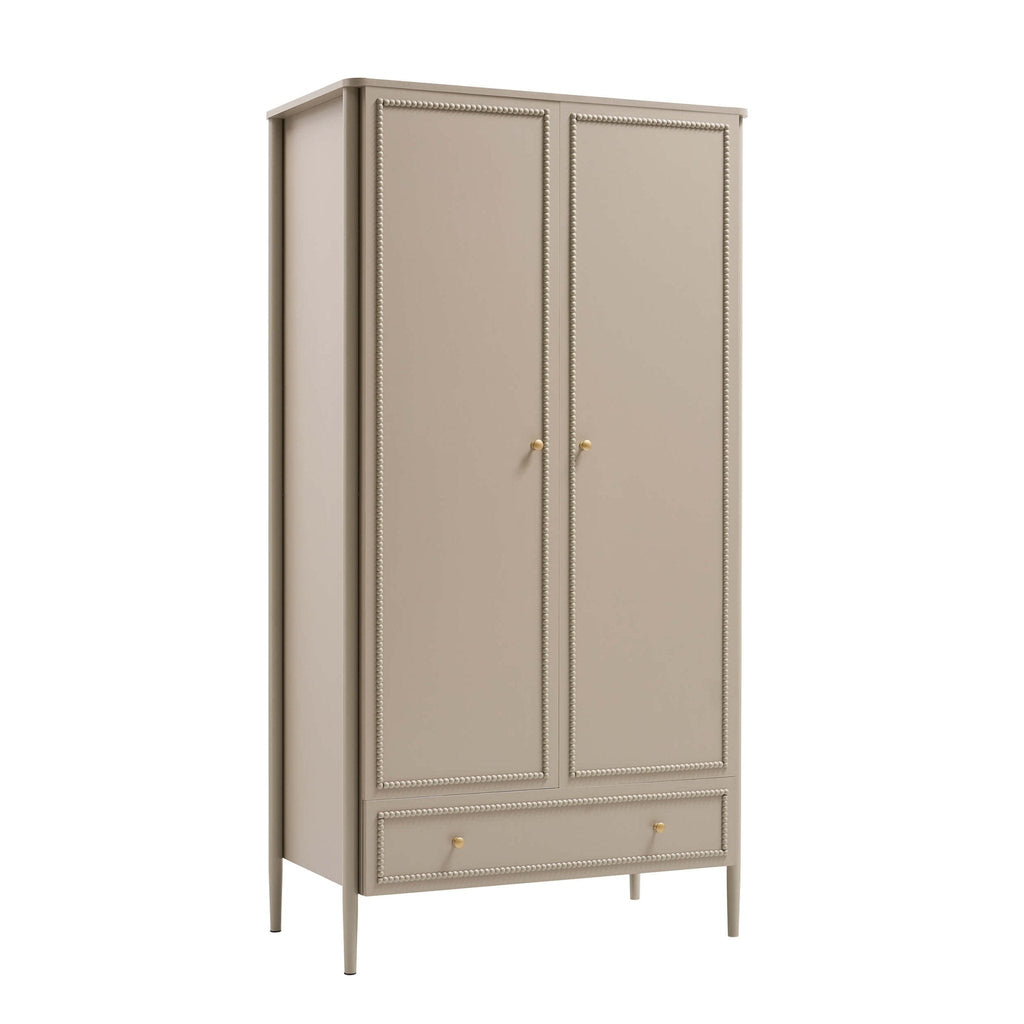 Posy Bobbin 2 Door Wardrobe with Drawer - Taupe