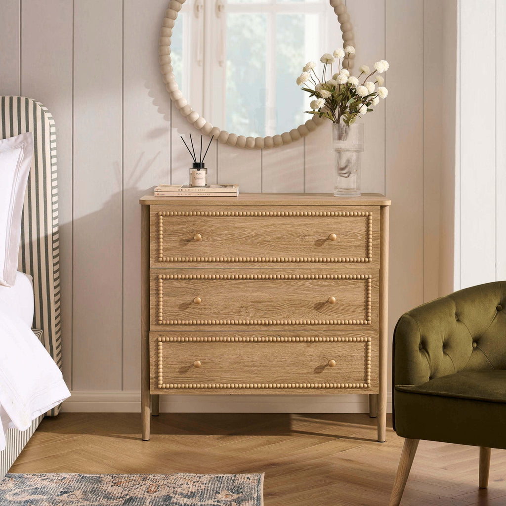 Posy Bobbin 3 Drawer Chest - Light Wood