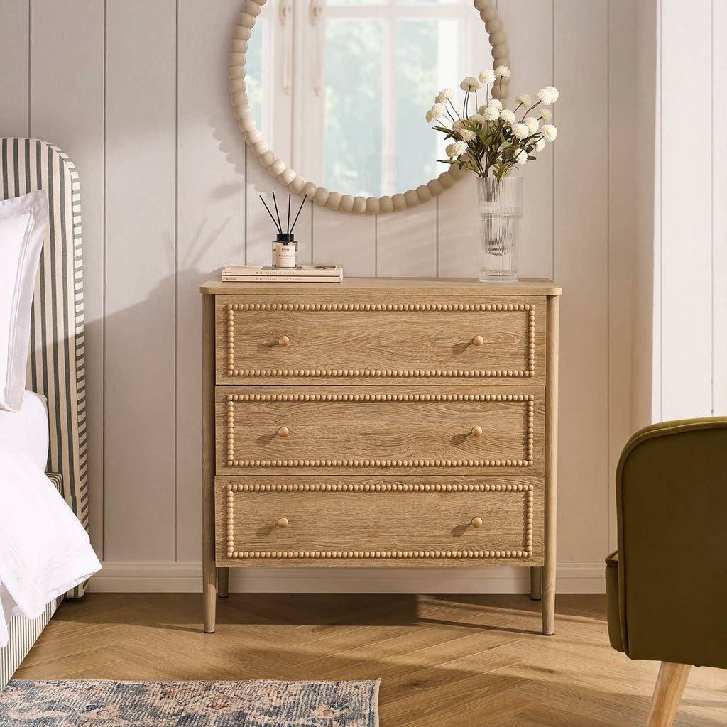 Posy Bobbin 3 Drawer Chest - Light Wood