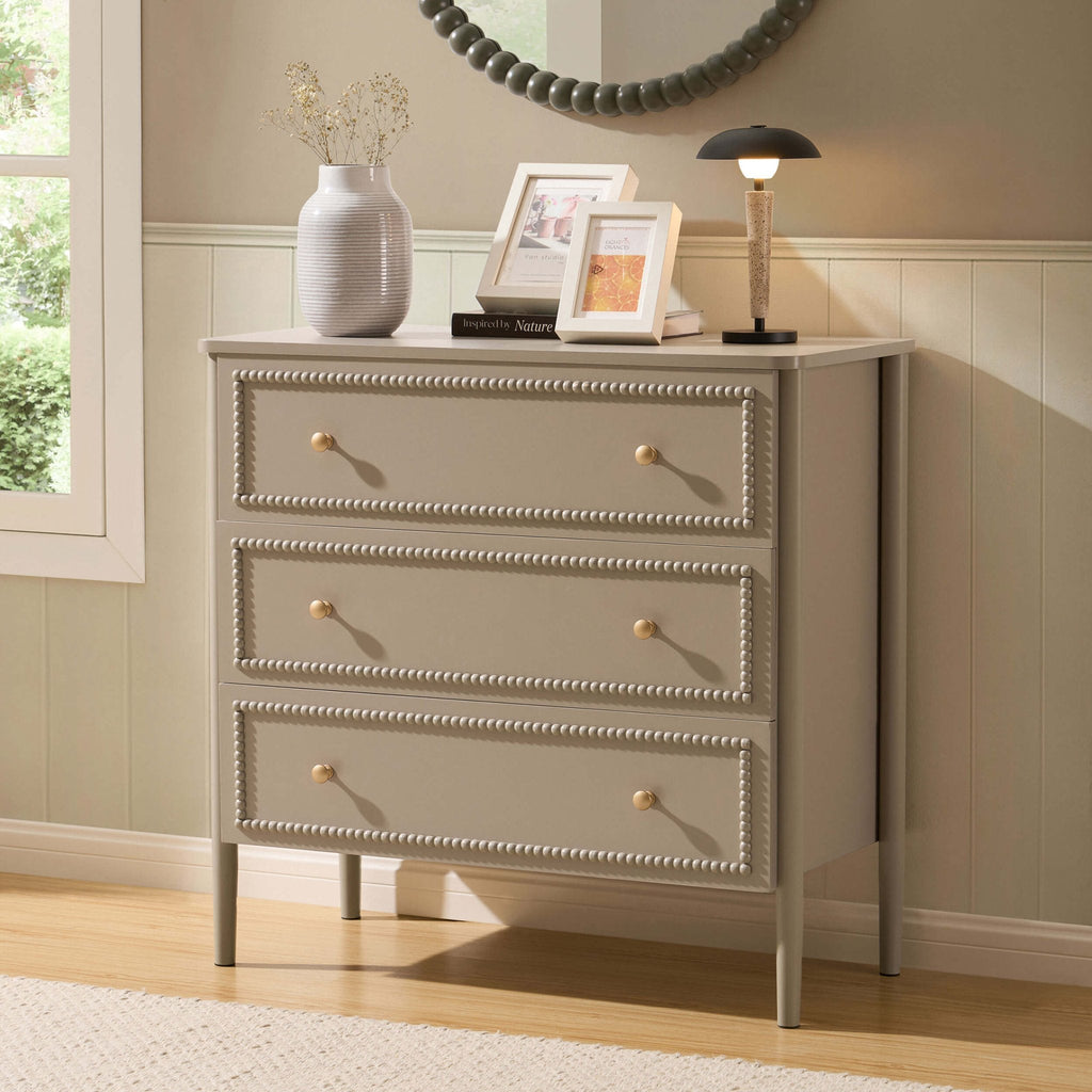 Posy Bobbin 3 Drawer Chest - Taupe
