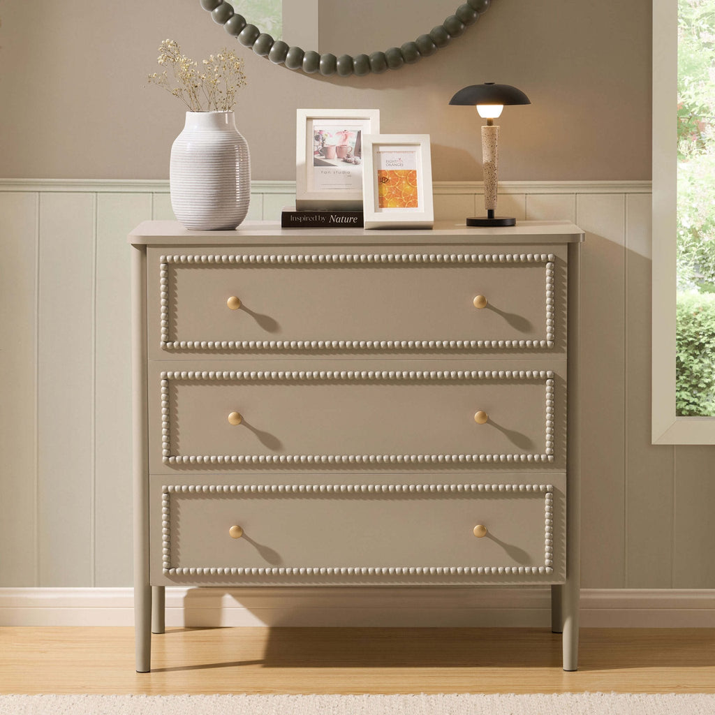 Posy Bobbin 3 Drawer Chest - Taupe