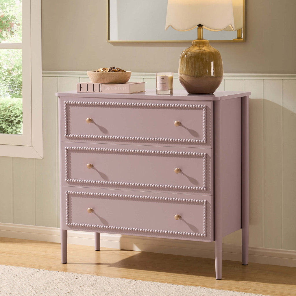 Posy Bobbin 3 Drawer Chest - Violet Ice