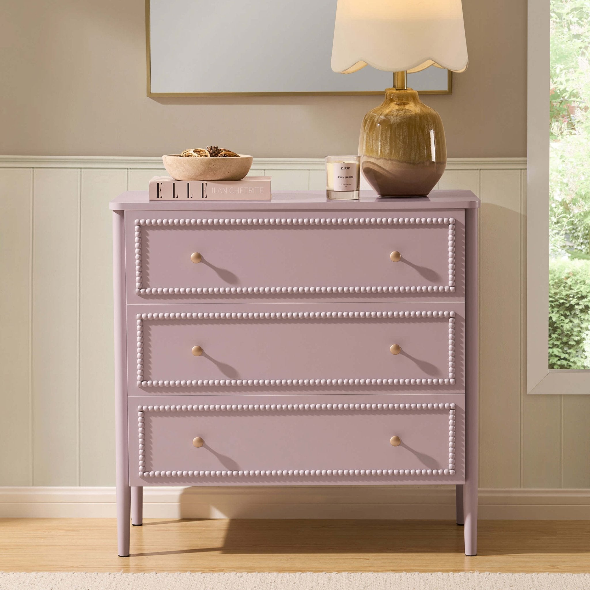 Posy Bobbin 3 Drawer Chest - Violet Ice