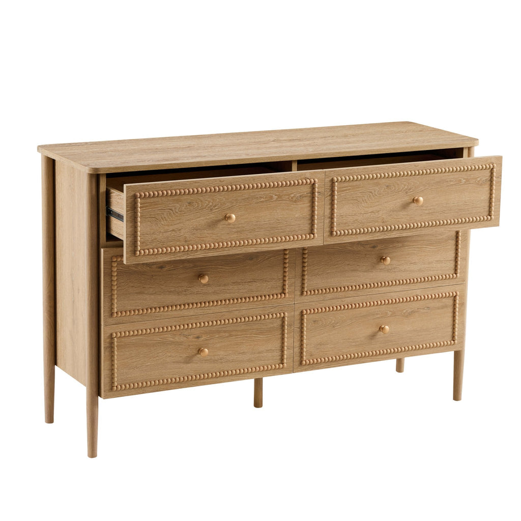 Posy Bobbin 6 Drawer Chest - Light Wood