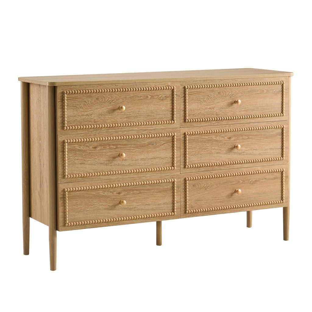 Posy Bobbin 6 Drawer Chest - Light Wood
