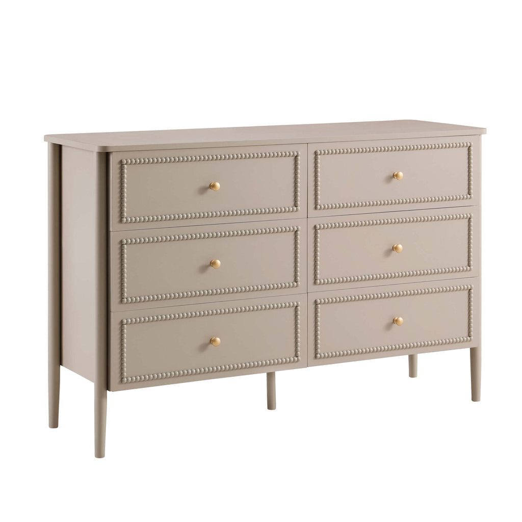 Posy Bobbin 6 Drawer Chest - Taupe