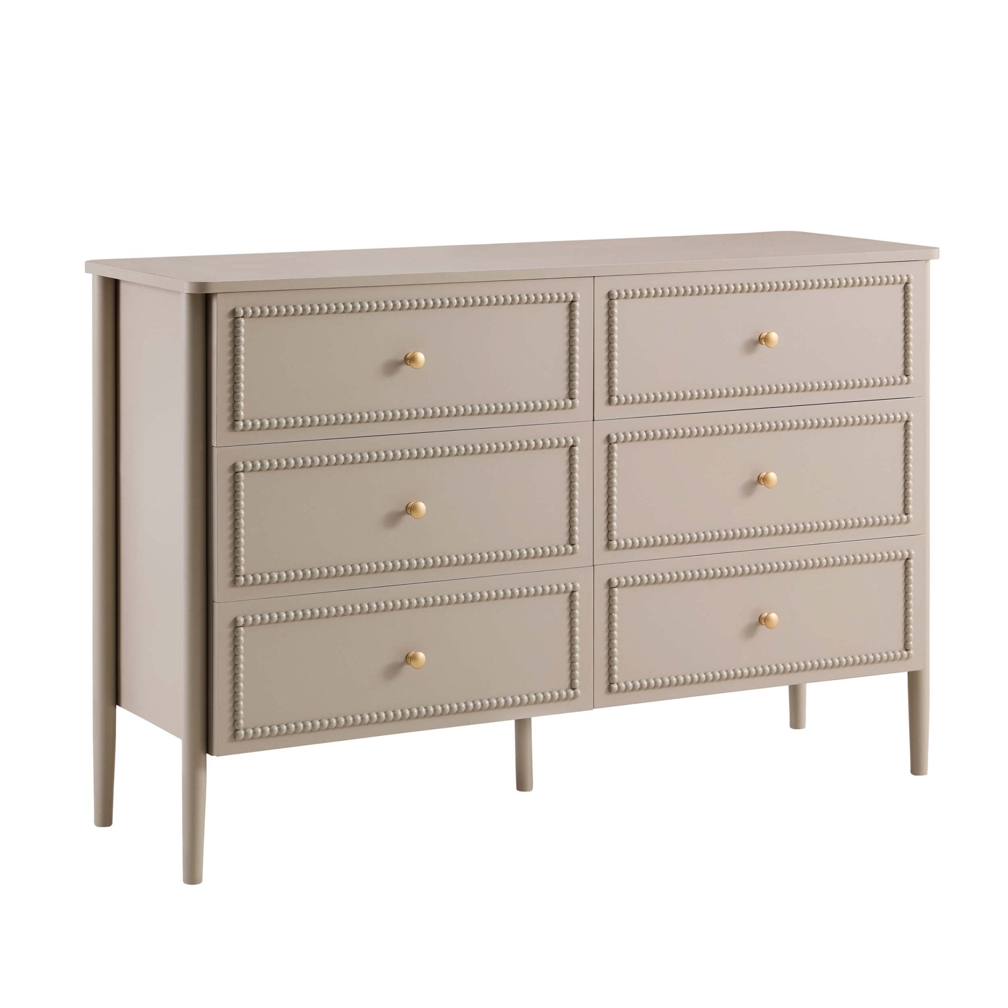 Posy Bobbin 6 Drawer Chest - Taupe