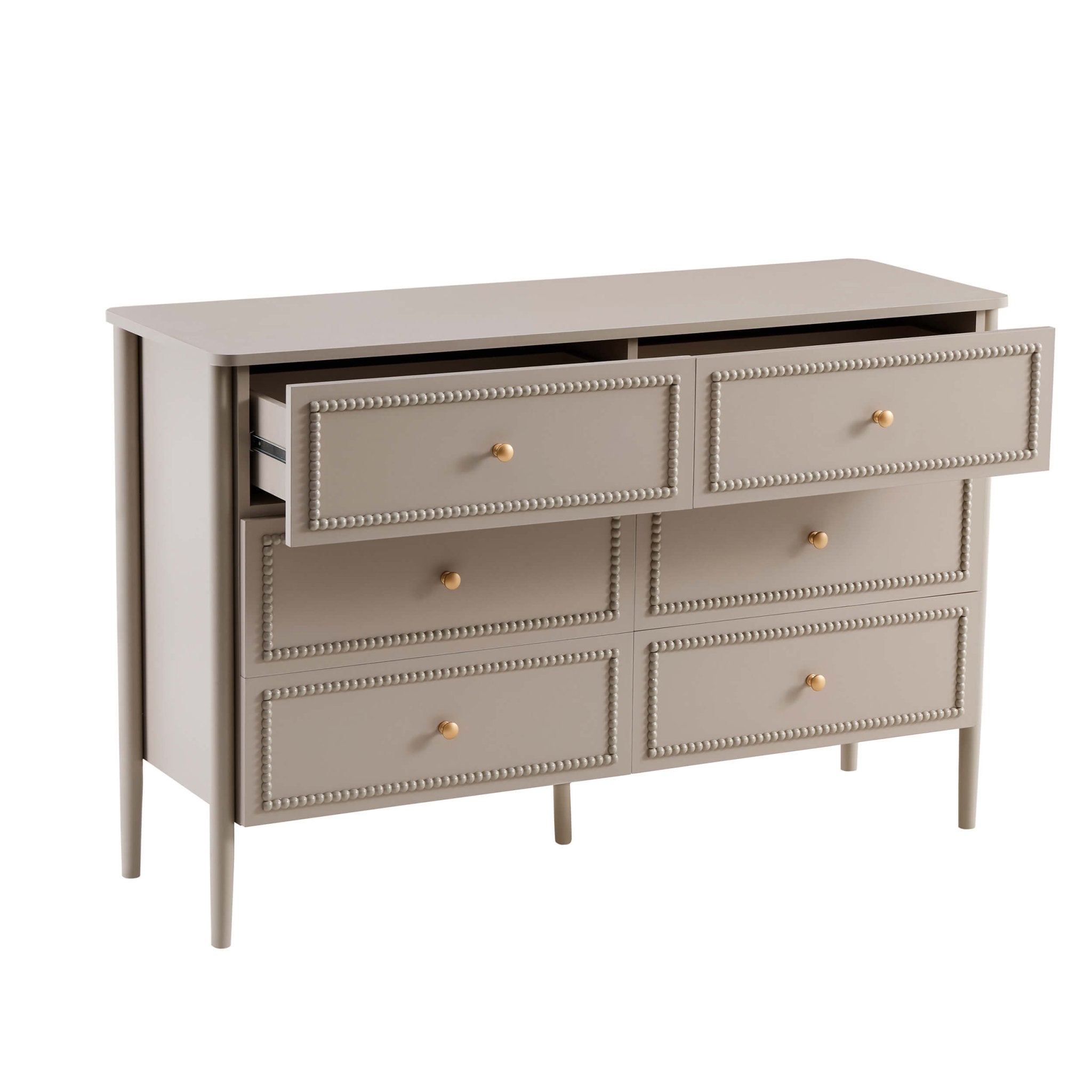 Posy Bobbin 6 Drawer Chest - Taupe