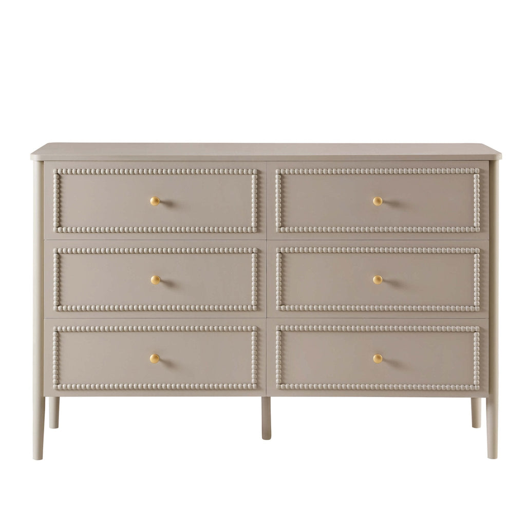 Posy Bobbin 6 Drawer Chest - Taupe