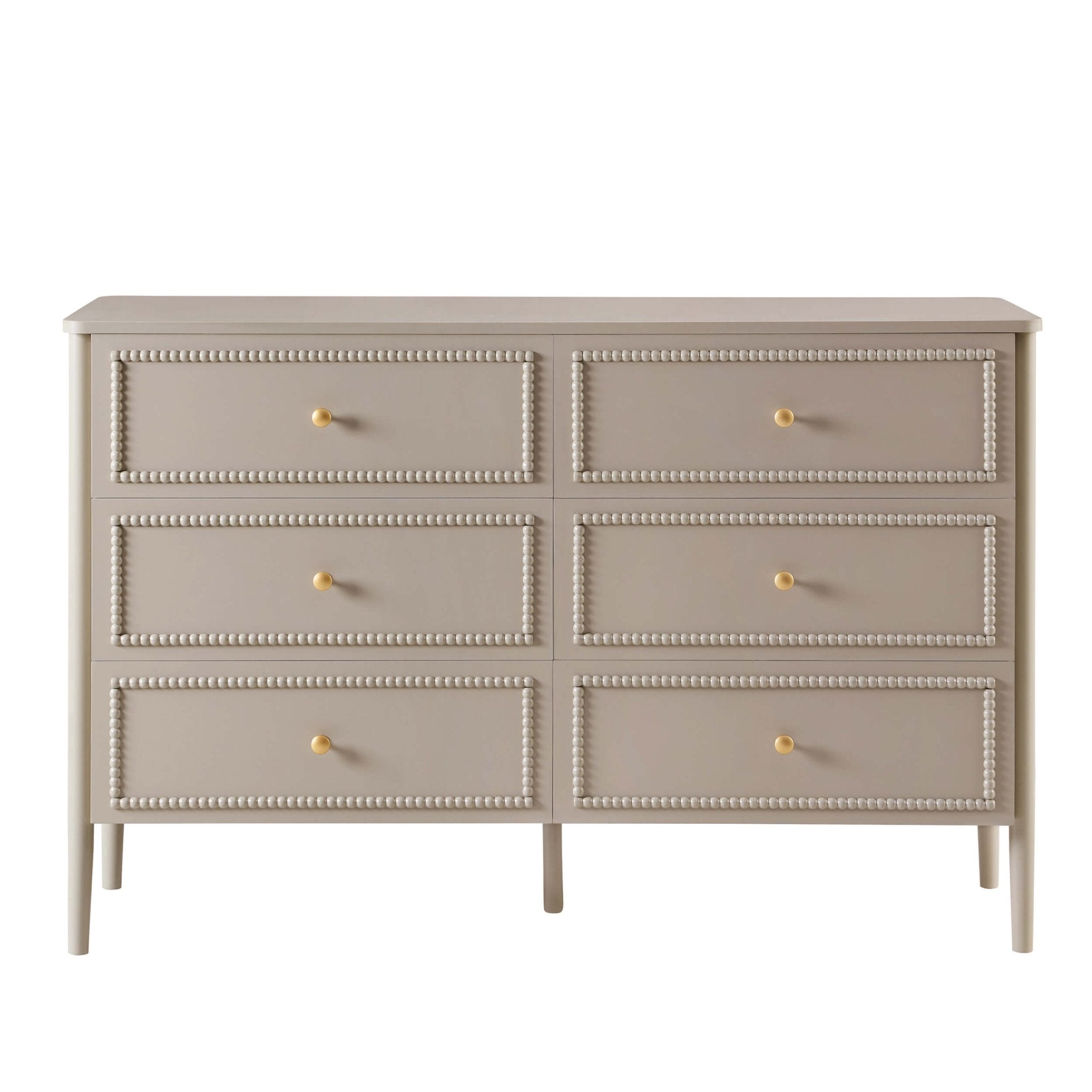 Posy Bobbin 6 Drawer Chest - Taupe