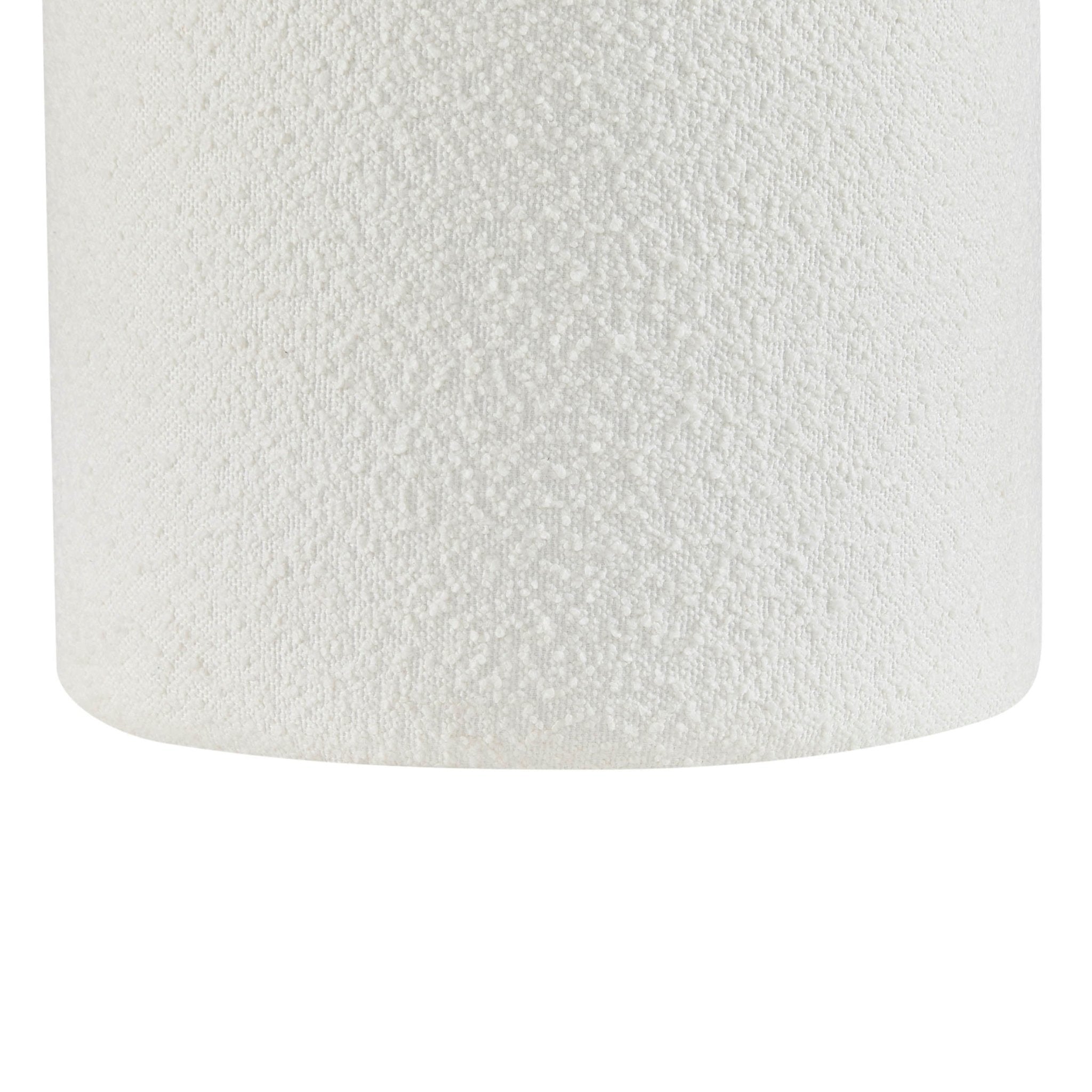 Primrose Boucle Dressing Table Storage Stool - Off White