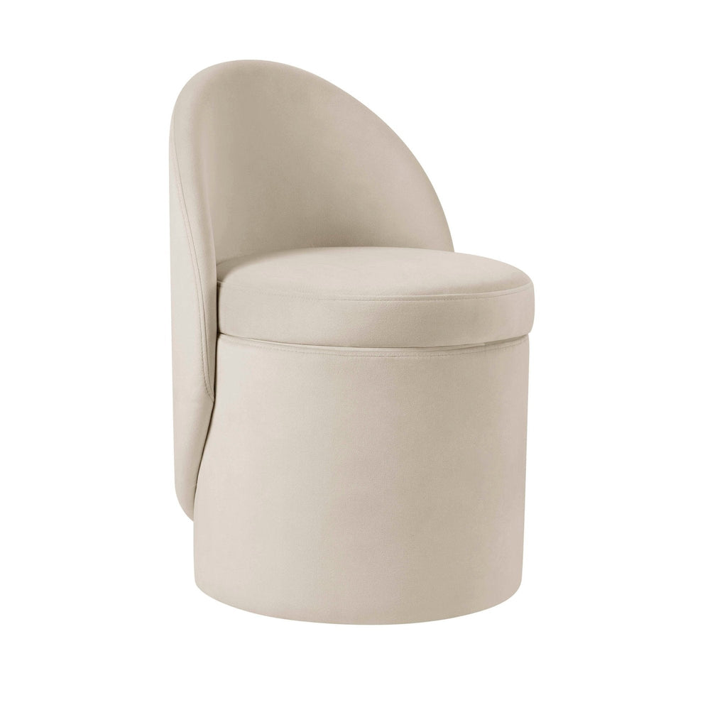 Primrose Dressing Table Storage Stool - Ecru