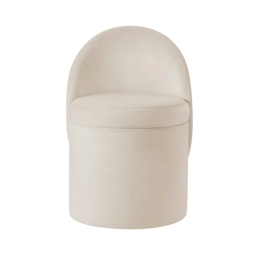 Primrose Dressing Table Storage Stool - Ecru