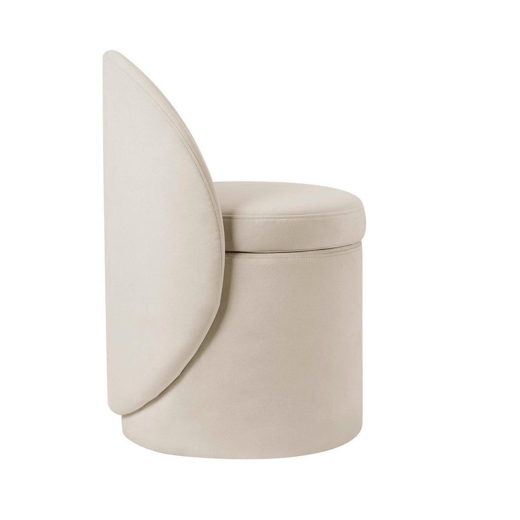 Primrose Dressing Table Storage Stool - Ecru