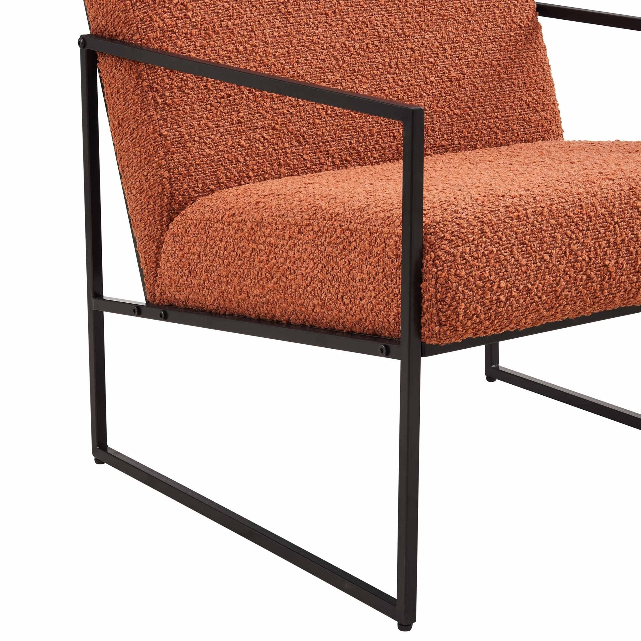 Rae Accent Chair - Boucle Rust