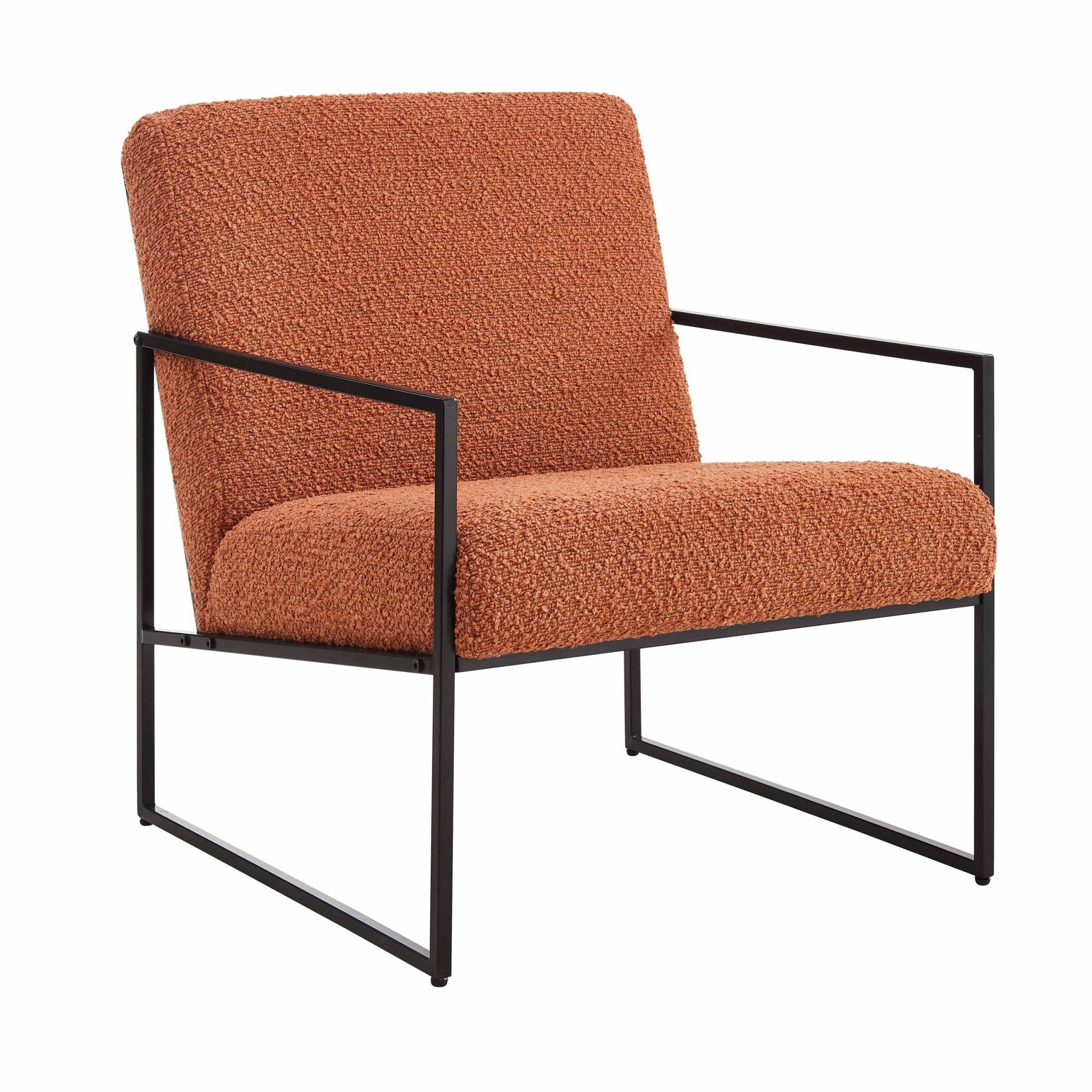 Rae Accent Chair - Boucle Rust