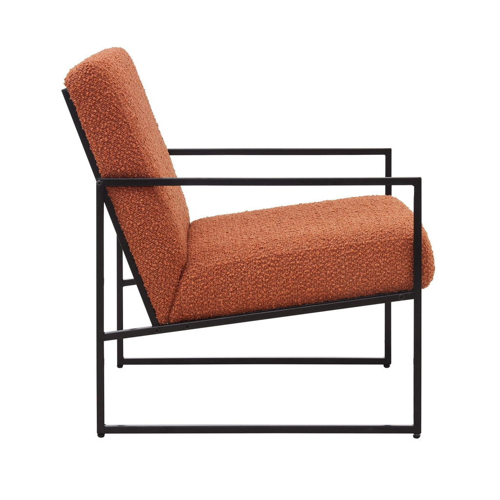 Rae Accent Chair - Boucle Rust