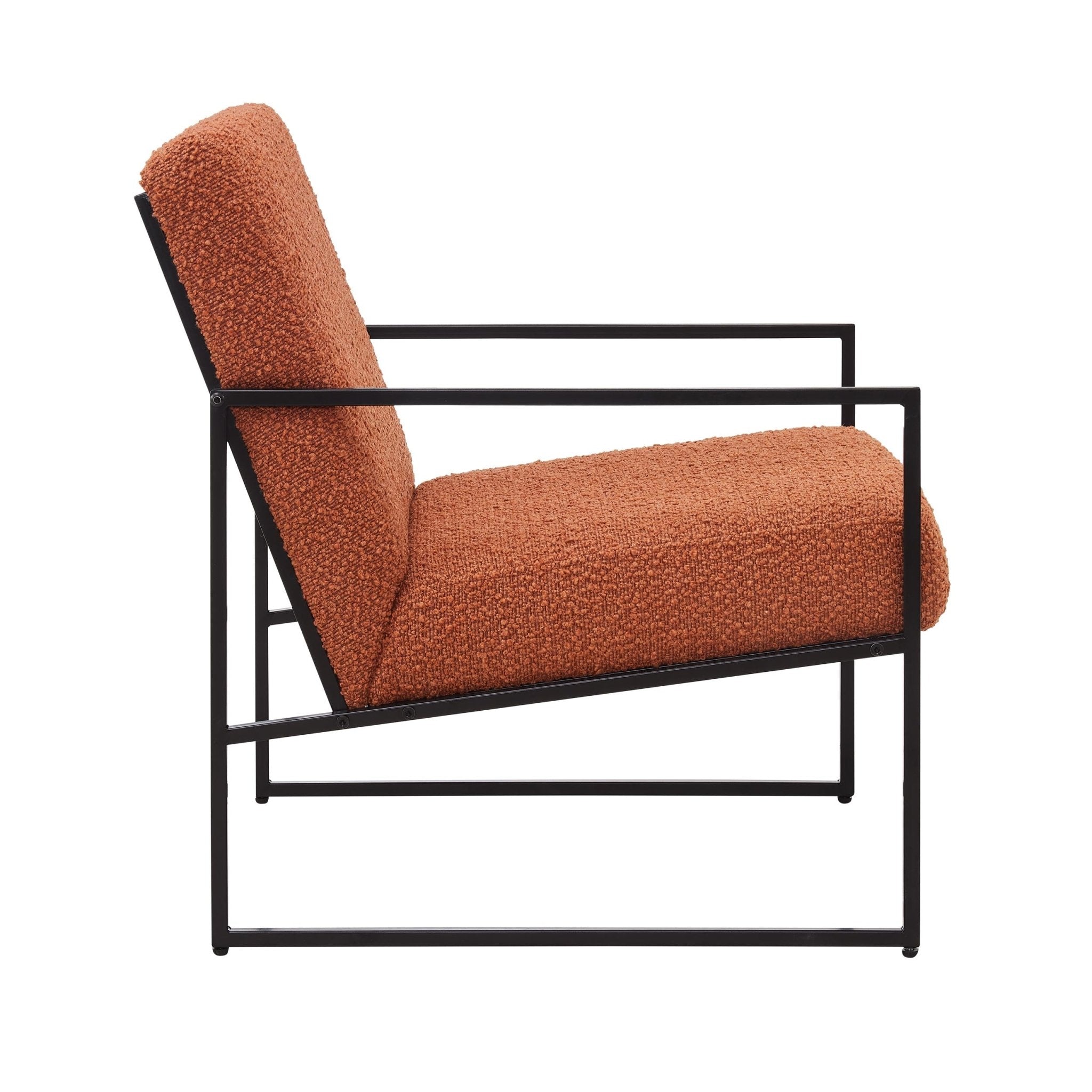 Rae Accent Chair - Boucle Rust