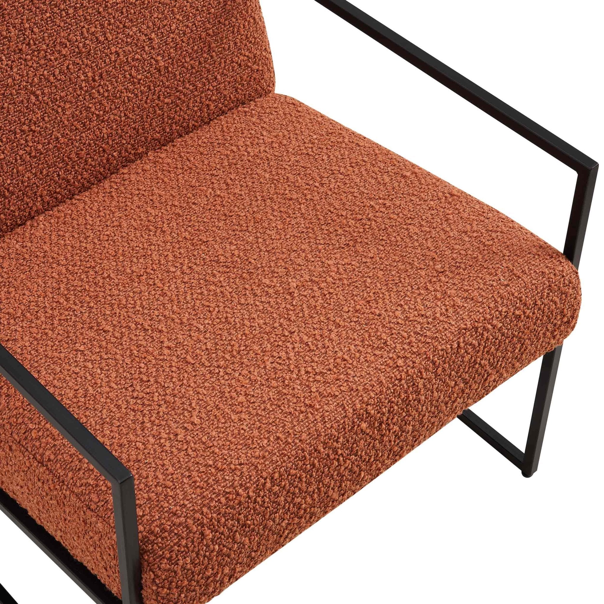 Rae Accent Chair - Boucle Rust