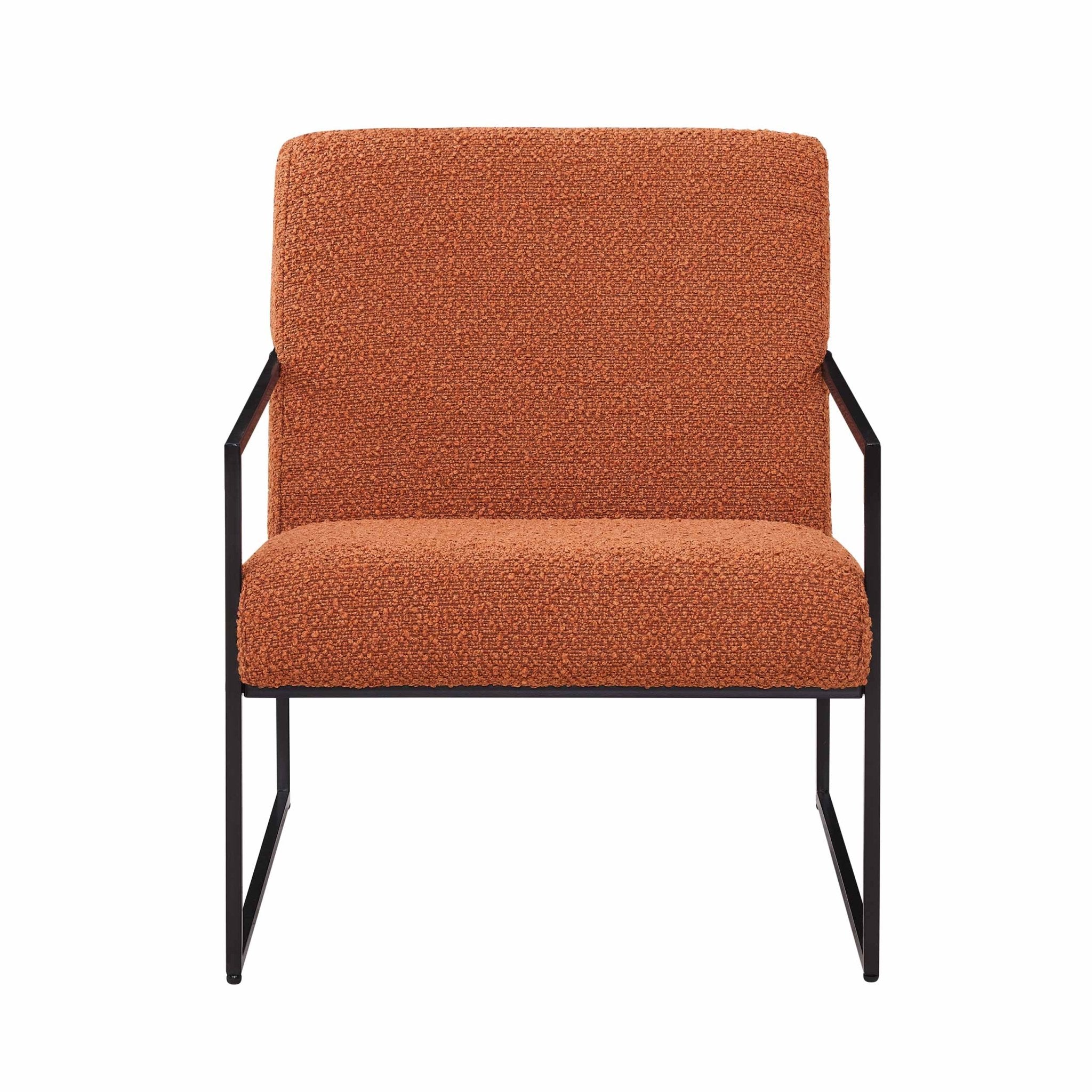Rae Accent Chair - Boucle Rust