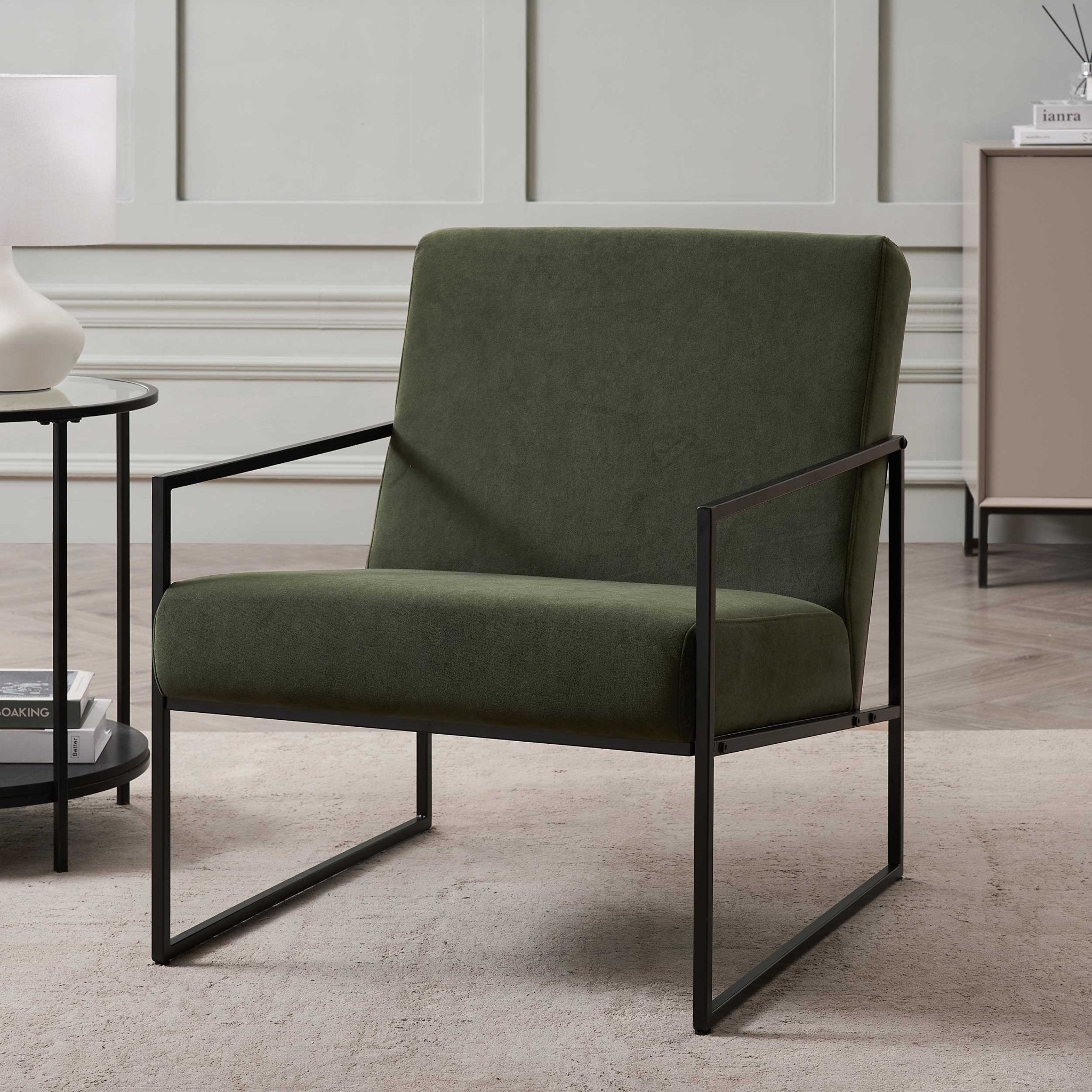 Rae Accent Chair - Dark Olive