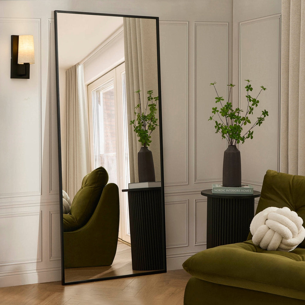Rectangle Full Length Mirror - Black