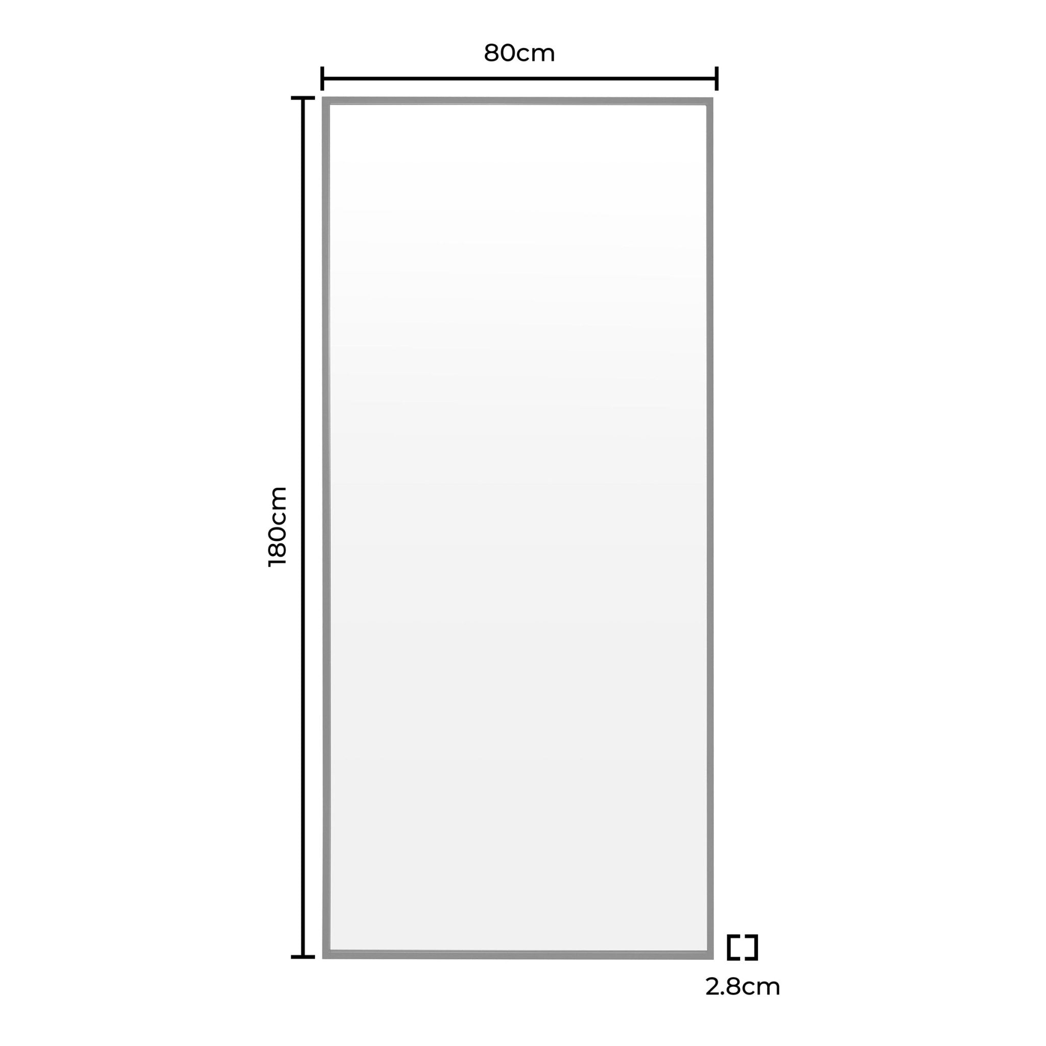 Rectangle Full Length Mirror - Black
