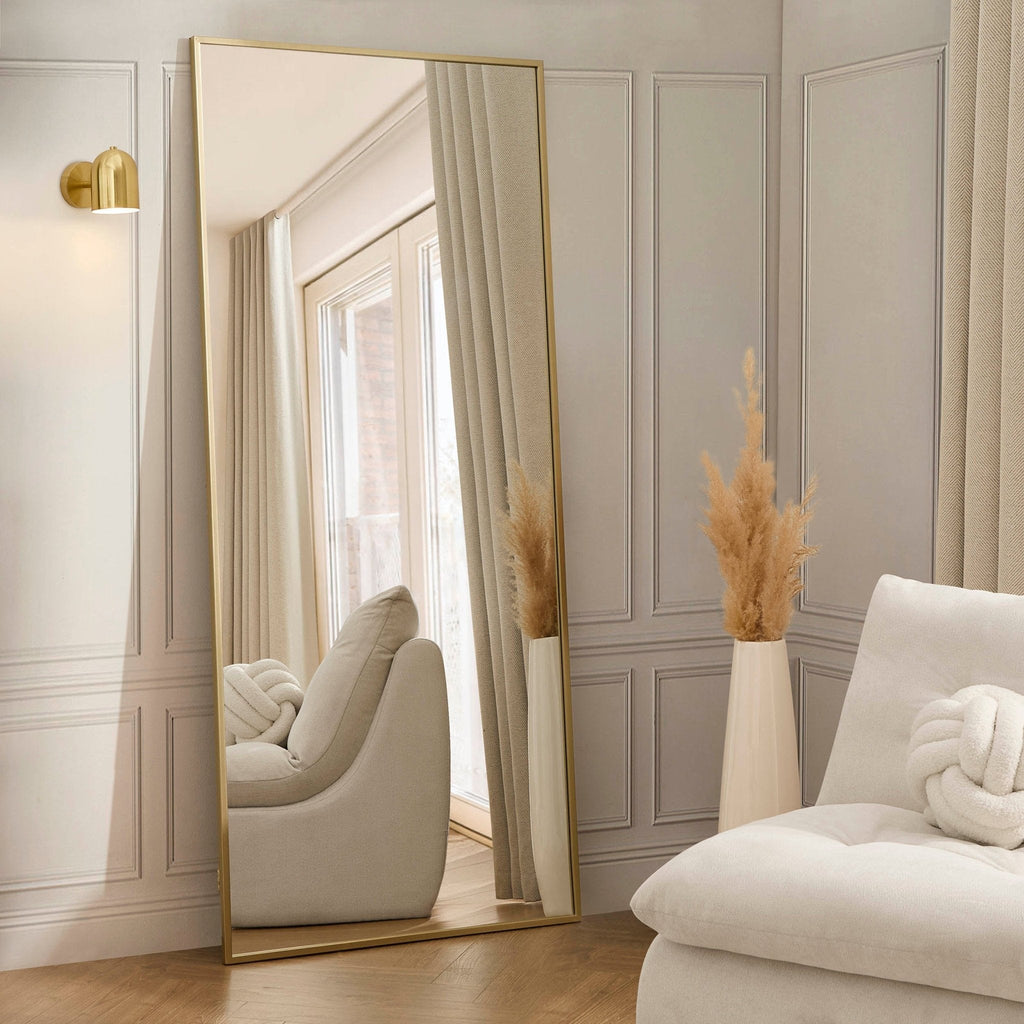 Rectangle Full Length Mirror - Gold