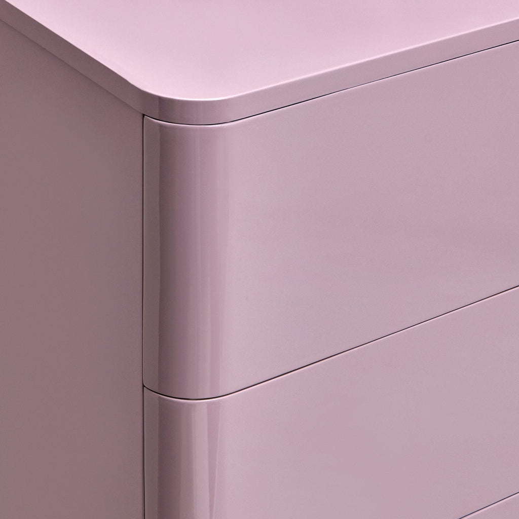 Romilly High Gloss 3 Drawer Chest - Violet Ice