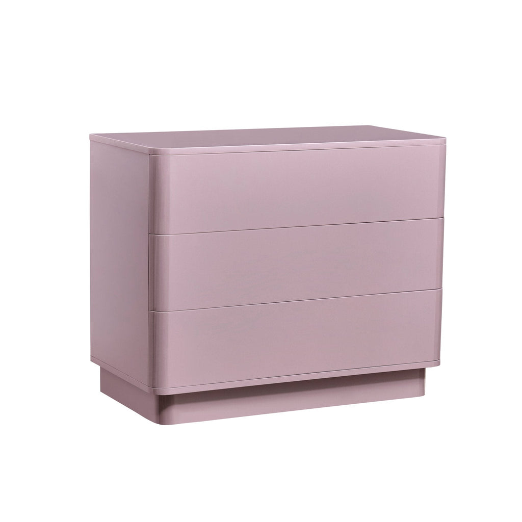 Romilly High Gloss 3 Drawer Chest - Violet Ice